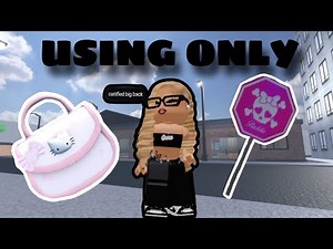 USING ONLY THE PINK STOP SIGN AND KITTY PURSE IN ROBLOX BADDIES | YoGirlMimi 🫶🏾