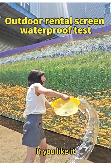 Waterproof test of outdoor rental screen#ledscreen #leddisplay #ledfactory #LED #leddisplayscreen #ledwall #perform