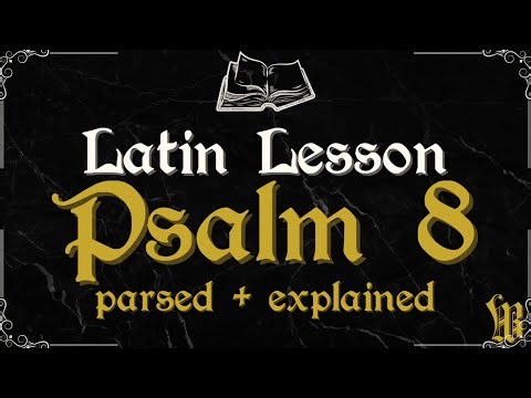 Psalm 8: Latin Vulgate Bible Lesson
