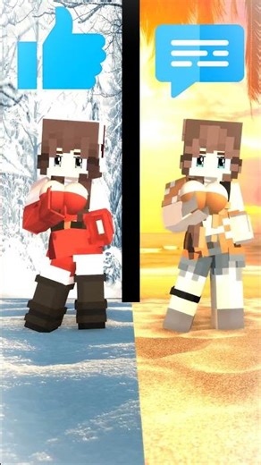 WINTER VS SUMMER! Minecraft!#minecraft #mineanimation #roblox #animation