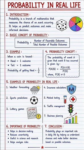 Probability in Real Life | Homework Help | Mathematics Project