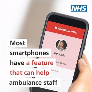 15K views · 107 reactions | Setting up the emergency medical features on your phone could save your life. It allows ambulance staff to see info like allergies and medical conditions as well as who to contact in case of an emergency. Your device's documentation should tell you how to set it up. #Ambulance | nhs.uk | Facebook