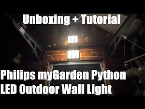Philips myGarden Python LED Outdoor Wall Light LED Light - Stainless Steel unboxing and instructions