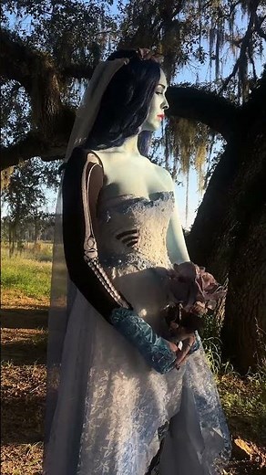 In love with this corpse bride costume! Thrifted my dream cosplay from the corpse bride! #sewing