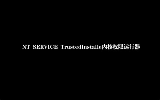 NT SERVICE TrustedInstaller权限运行器介绍