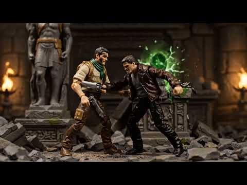 Ethan Drake vs Vargas –Temple Collapse Finale | Plastic Platoon Stop Motion Movie