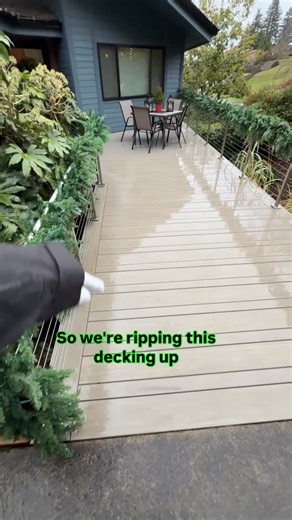 Jason Russell on Instagram: "We’re back. In more ways than one lol. We’re ripping this brand new @timbertech #azek deck up and putting down new planks. Someone (not us) used @goofoffproducts on the decking and melted the surface beyond repair. #bummer #drdecks #yourprescriptionforquality"