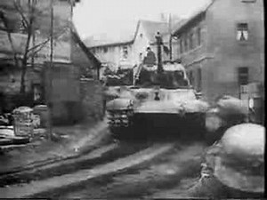 King Tiger II passing through Tondorf - Battle of the Bulge
