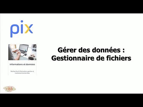 Pix - Gérer des données - Gestionnaire de fichiers