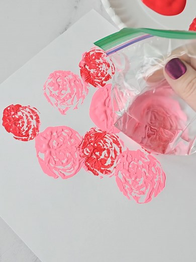 Easy Rose Craft Project for Kids Using Paint