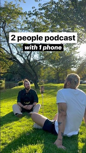 2 people podcast with 1 phone | Simple podcast setup for 2 people using free app