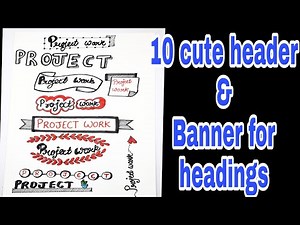 10 cute way to write a title/different style of writing headline/banner & title idea/project heading