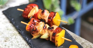 Brochettes poulet chorizo