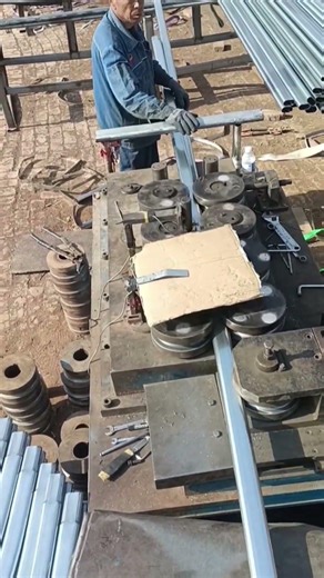 Extreme Industrial Pipe Shaping Process #pipebending