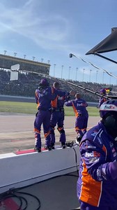 The @fedex No. 11 team celebrates their win @kansasspeedway! #nascar #racing #win #winner #celebration | Joe Gibbs Racing