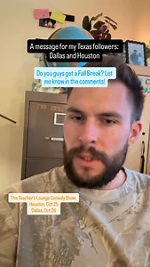 #houston and #dallas @the_teachers_lounge_show is coming to you! Let me know in the comments when/if you get a fall break and I’ll send you the ticket links to come to the show! #houstontx #dallastx #dfw #teachercomedy #texas | Mr. Lindsay