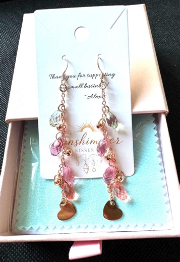 Crystal Drop Earrings • Handmade Crystal Jewelry for Women • Pure Romance - Etsy