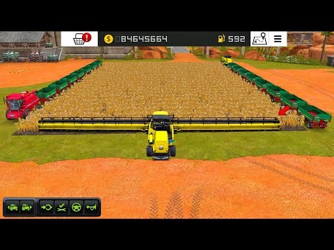 Fs 18 Longest Trally Chain ! Farming Simulator 18 Harvest Wheat | Timelapse #fs18