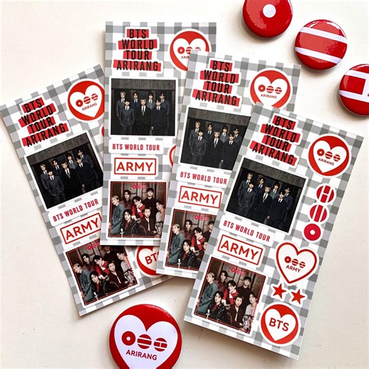 BTS Arirang Sticker Pack for Concert Freebies | Kpop ARMY World Tour Fan Gift - Etsy
