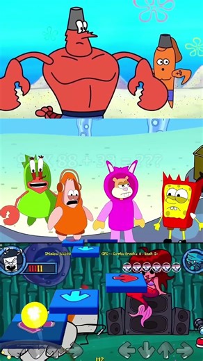 FNF Doodle Spongebob Cosplay Sprunki - Friday Night Funkin Bikini Bottom V1 #shorts #fnf #spongebob