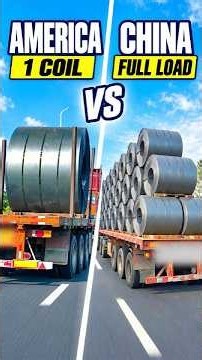 Why Do American Trucks Haul Only One Steel Coil?#truck #truckdriver #engineering #transport #steel