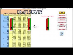 Practical Simulation of Draft Surveys - Sailor Software inspired by Cargomax version