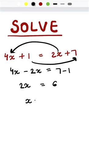 Solving algebraic equation #maths #mathematics #mathequations #algebra