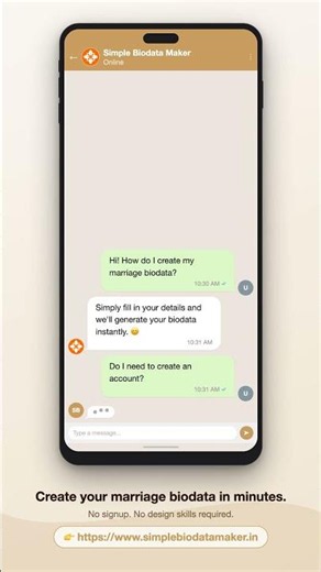 How to Create a Marriage Biodata in 5 Minutes | Simple Biodata Maker