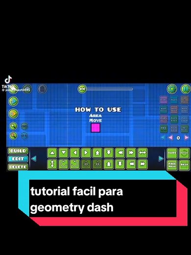 tutorial facil de como usar el área move trigger #geometrydash #gaming #tutorial