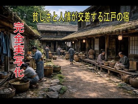 【AI完全再現】 江戸の旅籠に見る庶民の生活―身を寄せ合って過ごす夜の安宿