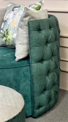 5.7K views · 52 reactions | The Cuddle Couch in a beautiful jade upholstery with a matching Carlo Stool. Put your feet up and take it slow! | Manhattan Interiors | Facebook
