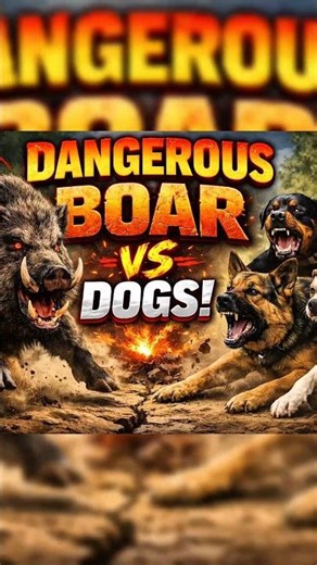 Dangerous Boar vs Hunting Dogs | Intense Wild Boar Clash