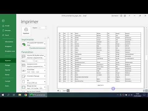 Number the pages | Excel