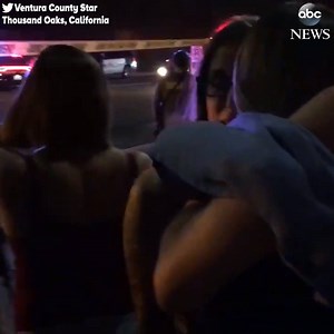 122K views · 542 reactions | People hug outside the Borderline Bar in Thousand Oaks, California, following a deadly mass shooting that left at least 12 people dead. https://abcn.ws/2DrPRsf | ABC News | Facebook