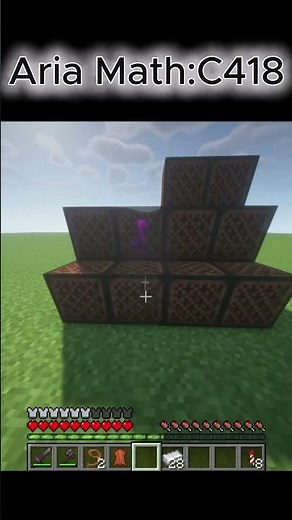 Playing C418-Aria Math with note blocks in Minecraft!#minecraft #ariamath #c418 #c418music #music