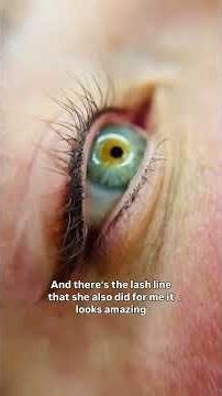 The process of nano blading and lash line enhancement she is amazing