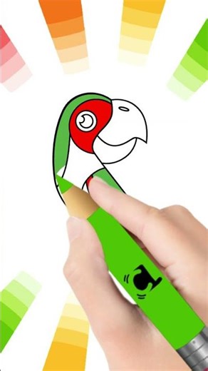 How to Draw a Colorful Parrot for Kids 🦜 | Easy Drawing & Coloring Step by Step