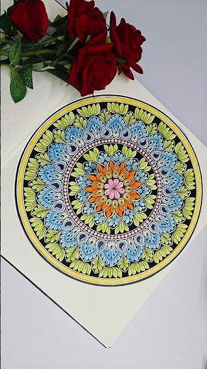 Colorful Mandala Art Design | Easy & Beautiful Mandala Drawing for Beginners | Step by Step #art