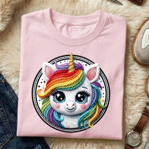 Rainbow Unicorn Head Clipart, Pastel Faux Yarn Unicorns Clip Art, POD Commercial Use - Etsy