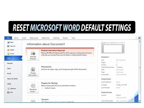 ✅ How to reset Microsoft word to default settings