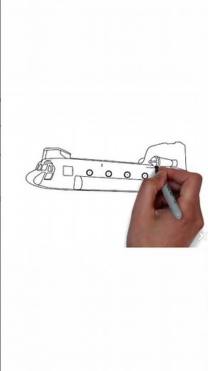 How to Draw a Chinook CH-47 Helicopter | Detailed Sketch Tutorial