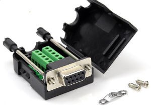 [Hot Item] dB9 D-SUB RS232 Adapter 9 Pin Male Signals Terminal Breakout with Plastic Cover
