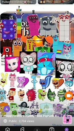 Happy tree friends pretty blood sprunki unikitty my talking Tom Numberblocks and Zootopia 2