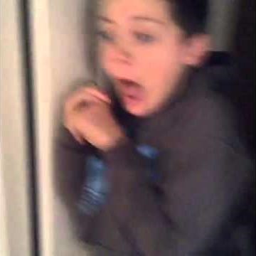 Boy screams when scared