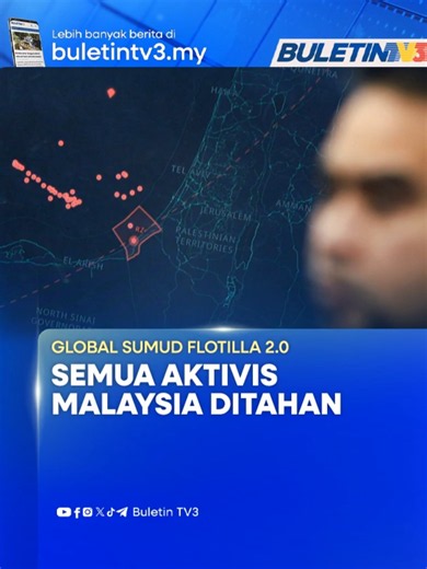 Seramai 29 rakyat Malaysia disahkan ditahan oleh tentera Israel selepas konvoi flotila bantuan kemanusiaan ke Gaza dipintas pada 18 dan 19 Mei lalu. #GSF2 #MisiGaza #RakyatMalaysia #Zionis #BuletinTV3