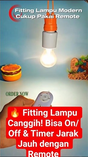 💡 Fitting Lampu Wireless Remote – Hidupkan & Matikan Lampu dengan Mudah