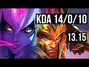 EVELYNN vs JARVAN IV (JNG) | 14/0/10, Legendary, 1100+ games, 1.3M mastery | EUW Master | 13.15