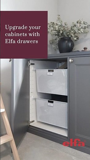 Upgrade your cabinets with Elfa drawers #interiordesign #homeorganization #diy