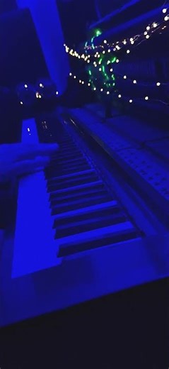 Blue Blade Runner - Piano Improvisation with Lasers in blue light #vangelis