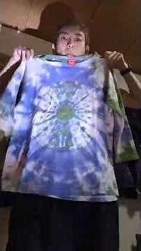 DIY Mandala Tie Dye: Transforming a White T-shirt! 曼荼羅絞りでTシャツを劇的リメイク！ #shorts